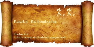 Kautz Kolombina névjegykártya